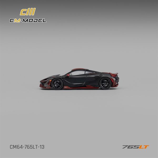 Mô hình xe Mclaren 765LT Full Carbon Red có bánh thay thế tỉ lệ 1:64 CM model CM64-765LT-13