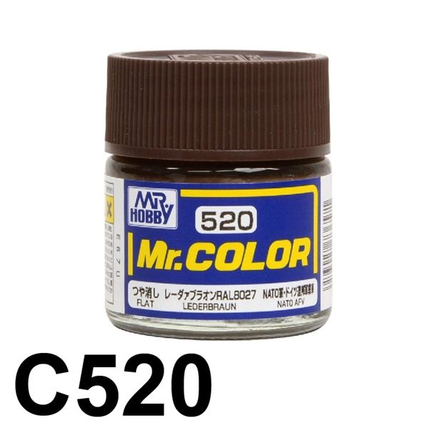 Lacquer C520 Lederbraun RAL8027 ( Nato brown ) sơn mô hình màu nâu Nato 10ml Mr.Hobby C520