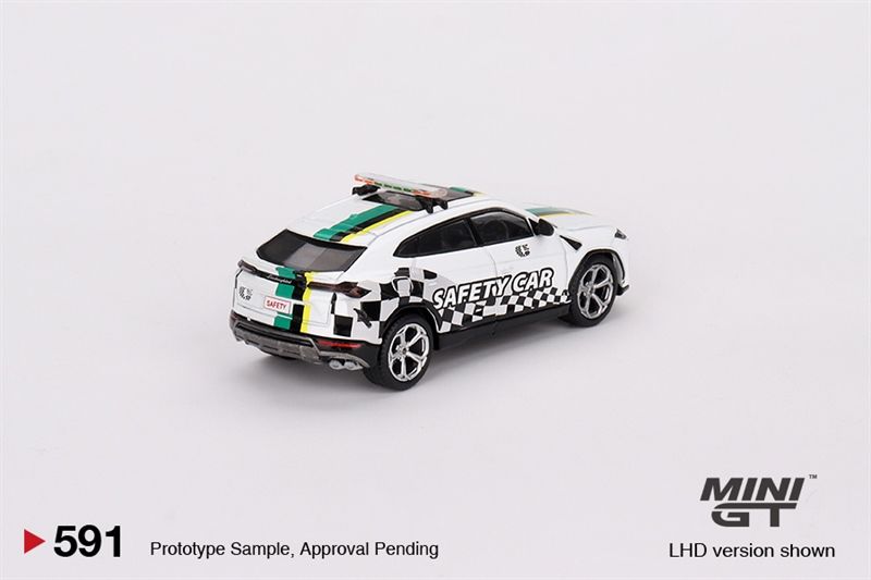 Mô hình xe Lamborghini Urus 2022 Macau GP Official Safety Car bản card tỉ lệ 1:64 MiniGT x Mijio MGT00591-MJ