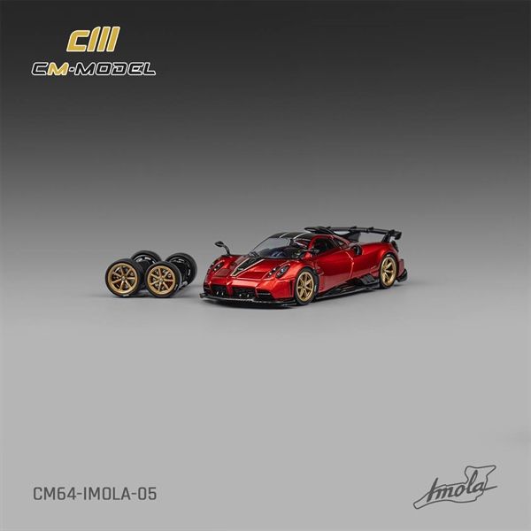 Mô hình xe Pagani Imola Metallic Red có bánh xe thay thế tỉ lệ 1:64 CM model CM64-IMOLA-05
