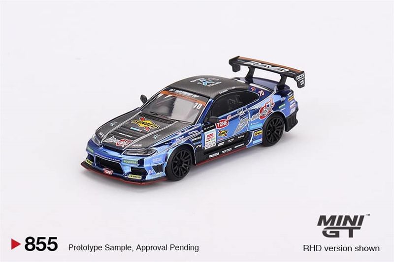 Mô hình xe Nissan Silvia (S15) D-MAX #70 D-MAX Racing 2023 D1 Grand Prix - Japan Exclusive RHD / D1 Blister Packaging 1:64