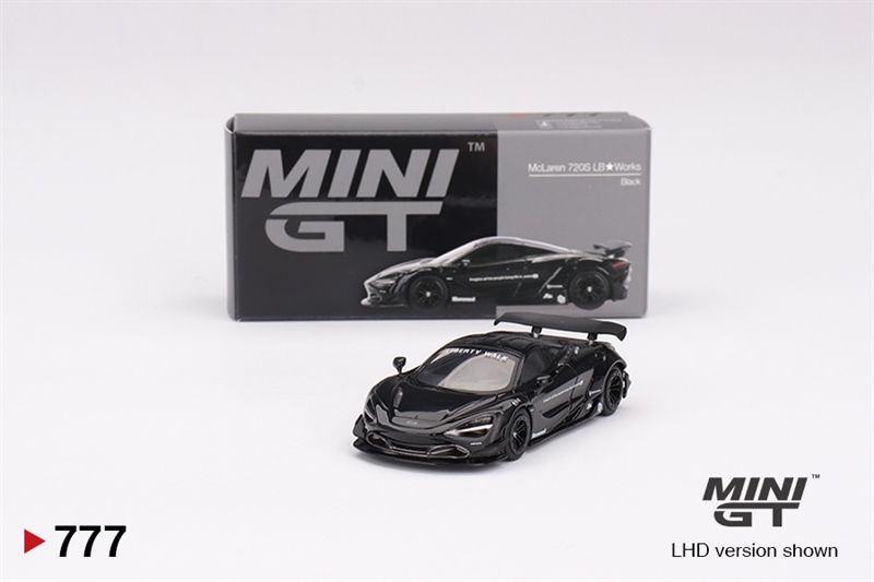 Mô hình xe ô tô McLaren 720S LB★Works Black tỉ lệ 1:64 bản card MiniGT MGT00777-MJ