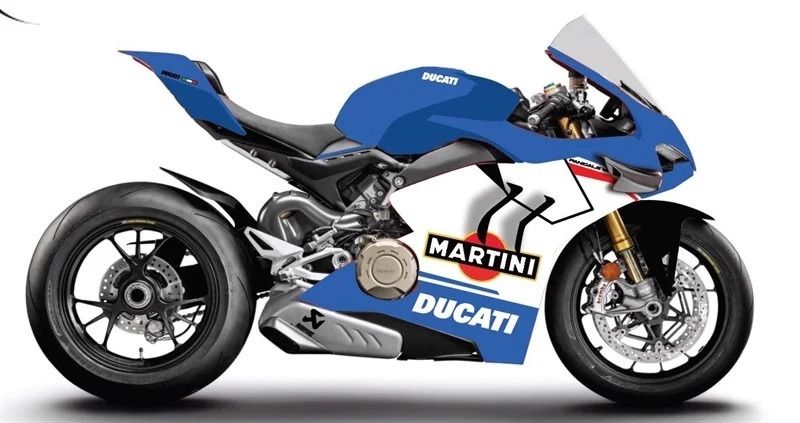 Mô hình xe độ Ducati Panigale V4 Martini Tỉ Lệ 1:12 Autono1 Maisto D222L
