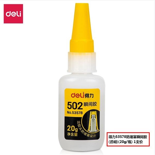 Dung dịch keo dán deli 502 siêu dính đa năng dán sắt, dán gỗ, dán thủy tinh, dán sứ PK315