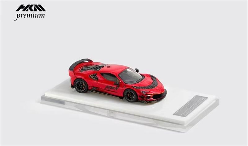 Mô hình xe Ferrari Mansory F9XX Stradale Hardtop Red tỉ lệ 1:64 có đế và hộp mica HKM Premium HKM-F9XX-2