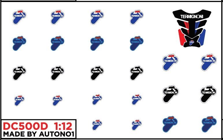  Decal nước Termignoni 1:12 Autono1 DC500D 