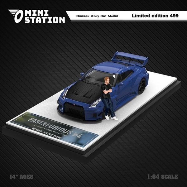 Mô hình xe ô tô Nissan GT R35 3.0 Fast & Furious 6 Brian's Limited 499 pcs tỉ lệ 1:64 Mini Station