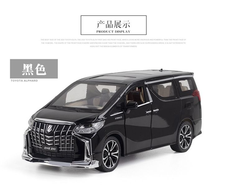Mô hình xe Toyota Alphard 2022 full open - full kính - đánh lái được tỉ lệ 1:24 Chezhi OT016