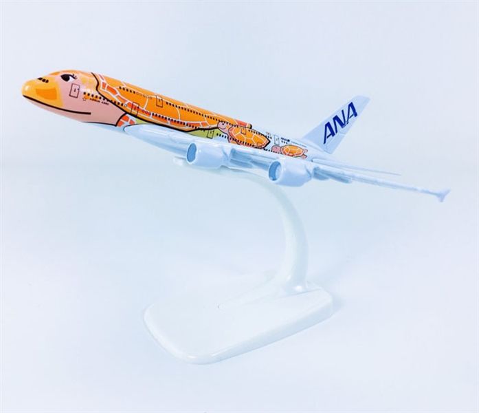 Mô hình máy bay ANA Orange Turtle Kai A380 có đế 16cm MB16211