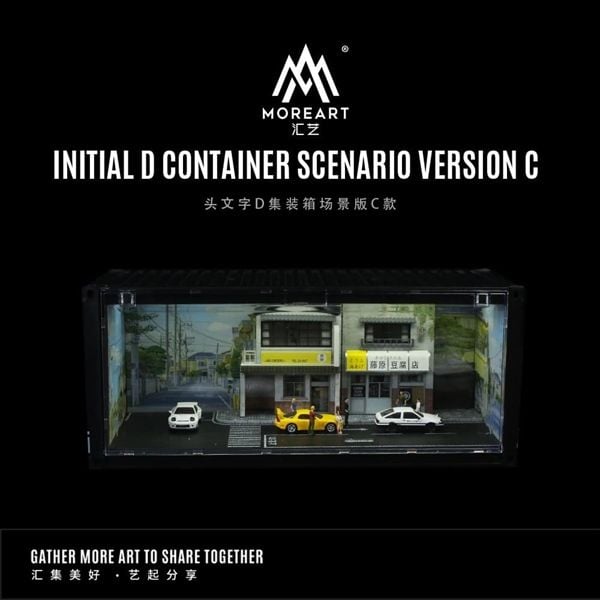 Hộp trưng bày mica mô phỏng con phố Nhật Bản kích thước 36x13.3x14cm tỉ lệ 1:64 MoreArt MO400204