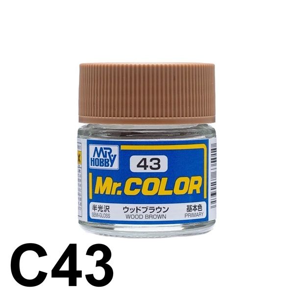 Lacquer C43 Wood Brown sơn mô hình màu gỗ nâu mờ 10ml Mr.Hobby C43