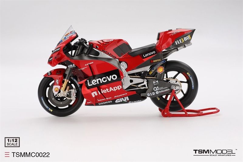 Mô hình xe mô tô cao cấp Ducati Desmosedici GP22 #43 Ducati Lenovo Team Moto GP 2022 GRAN PREMIO D'ITALIA tỉ lệ 1:12 TSM TSMMC0022