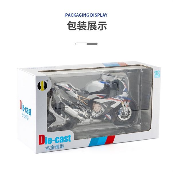 Mô hình xe BMW S1000RR tỉ lệ 1:9 Huayi Alloy MT050