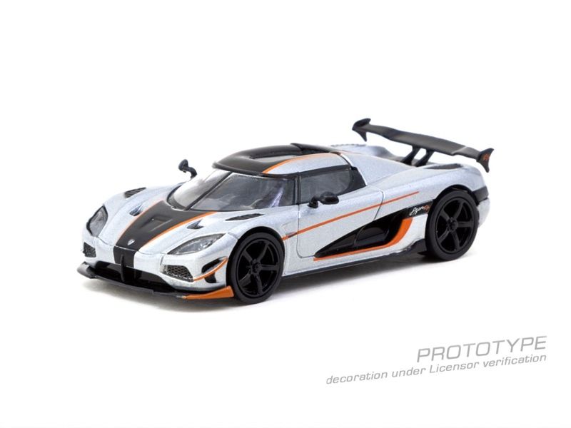 Mô hình xe Koenigsegg Agera RS Moon Silver / Black tỉ lệ 1:64 Tarmac Works T64G-TL005-MS