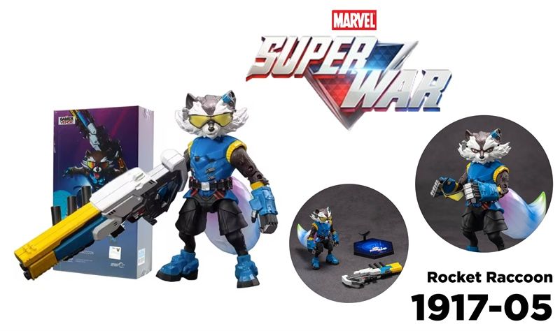 Mô hình nhân vật Marvel Rocket Raccoon SHF Gameverse Super War tỉ lệ 1:10 11,5CM ZD Toys FG277