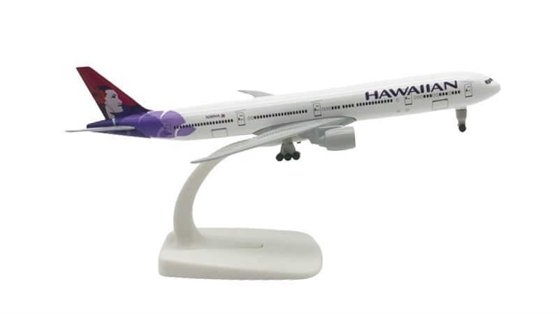 Mô hình máy bay Hawaiian Airlines Boeing B777 có bánh xe 20cm MB20054