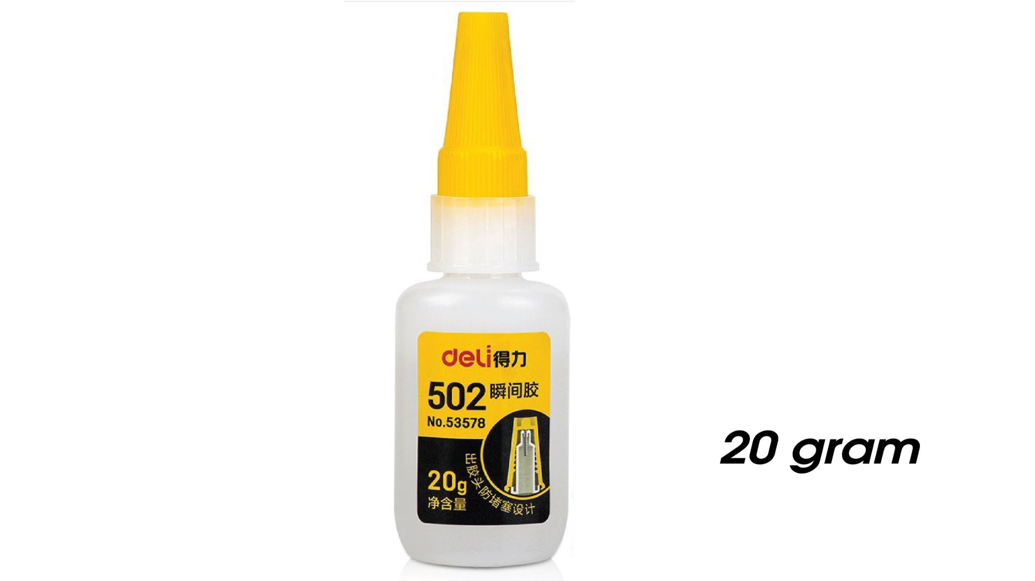 Dung dịch keo dán deli 502 siêu dính đa năng dán sắt, dán gỗ, dán thủy tinh, dán sứ PK315