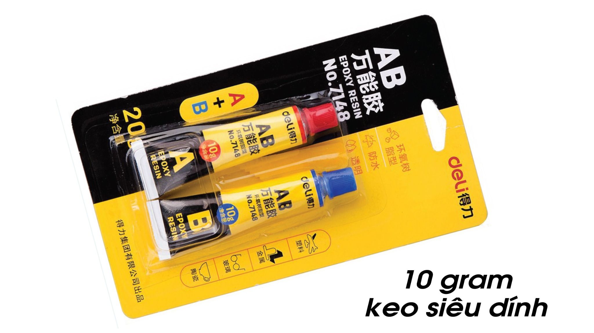 Dung dịch keo dán deli 502 siêu dính đa năng dán sắt, dán gỗ, dán thủy tinh, dán sứ PK315