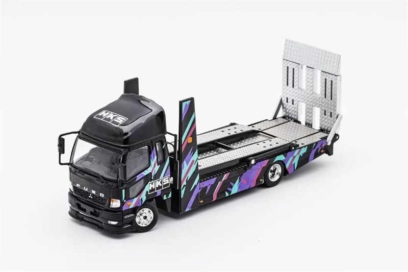 Mô hình xe Mitsubishi Fuso Fighter (1024) 2017 Double Deck Tow Trucks tỉ lệ 1:64 GCD OT64408