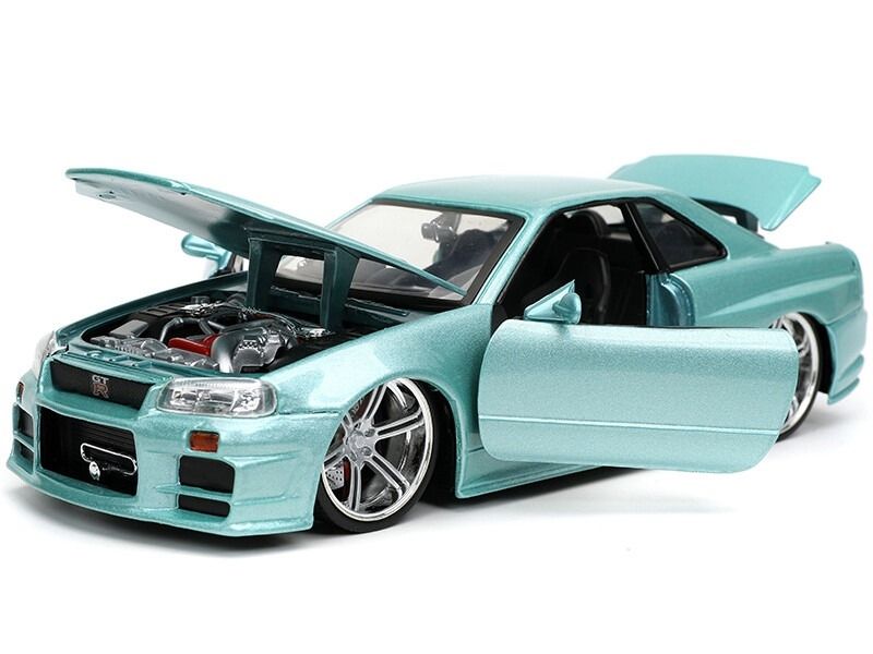 Mô hình xe Fast & Furious Brian's Nissan Skyline GT-R (R34) tỉ lệ 1:24 Jada Toys 54030