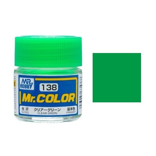 Lacquer C138 Clear Green Gloss sơn mô hình màu màu xanh lá bóng 10ml Mr.Hobby C138