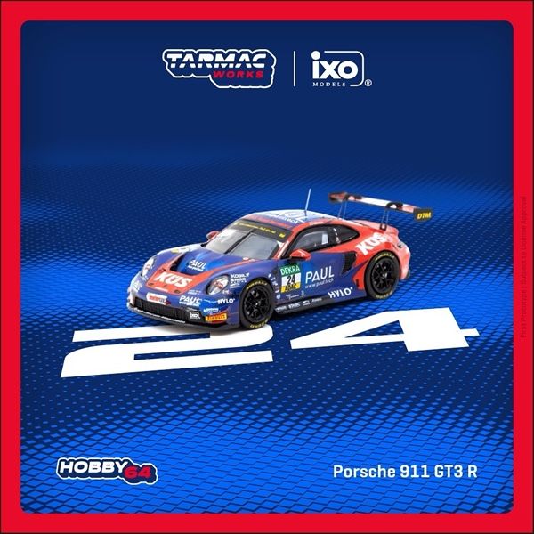 Mô hình xe Porsche 911 GT3 R DTM 2023 Ayhancan Güven tỉ lệ 1:64 Tarmac Works T64-084-23DTM24
