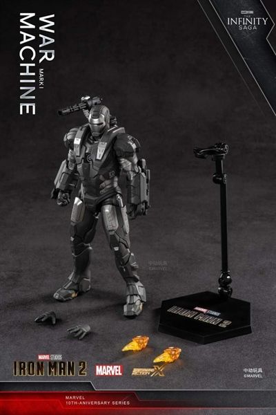  Mô hình nhân vật Marvel Iron man người sắt black MK1 Mark 1 War machine SHF tỉ lệ 1:10 18CM ZD Toys FG265 