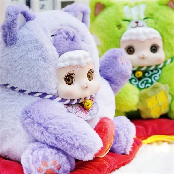 Blind box hộp mù Lucky meow Mèo thần tài Blind box chính hãng Baby Three BL021
