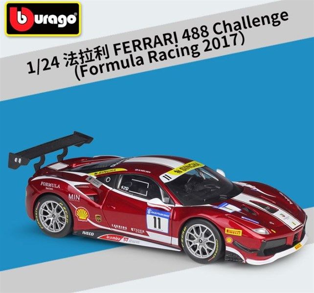 Mô hình xe Ferrari 488 Challenge 2017 red 1:24 Bburago 18-26308 OT593