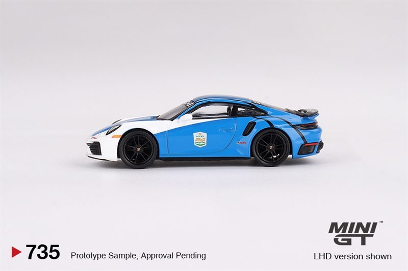 Mô hình xe Porsche 911 Turbo S Safety Car 2023 IMSA Daytona 24 Hrs tỉ lệ 1:64 MiniGT MGT00735