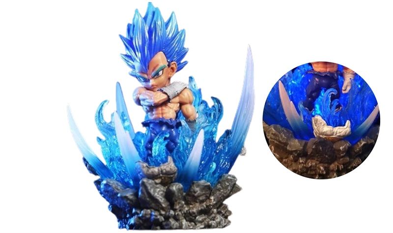 Mô hình nhân vật Dragonball Vegeta super saiyan blue có đèn 11cm FG226