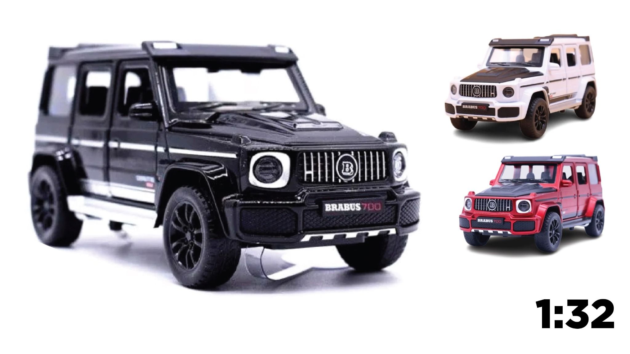  Mô hình xe Mercedes-benz Brabus G700 tỉ lệ 1:32 JIiaye model VB32523 3680 