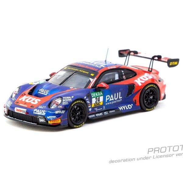 Mô hình xe Porsche 911 GT3 R DTM 2023 Ayhancan Güven tỉ lệ 1:64 Tarmac Works T64-084-23DTM24