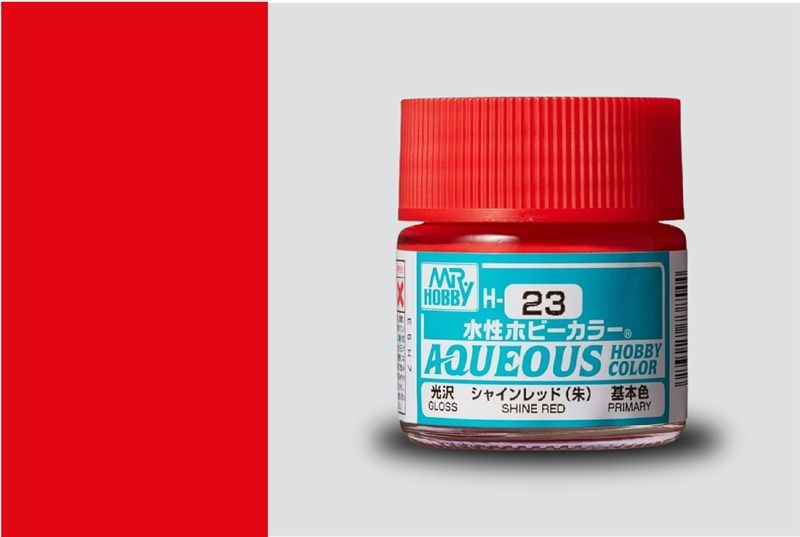 Acrylic H23 shine red sơn mô hình đỏ tươi 10ml Mr.Hobby H23