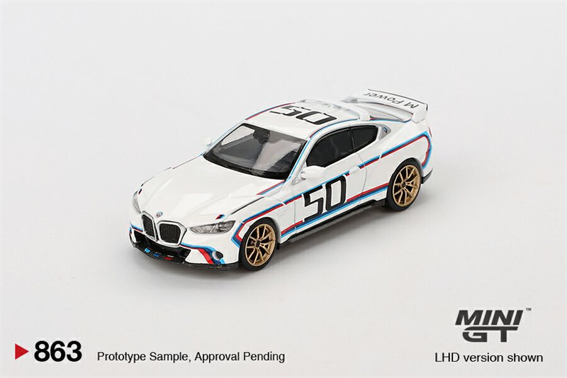 Mô hình xe BMW 3.0 CSL White tỉ lệ 1:64 MiniGT MGT00863