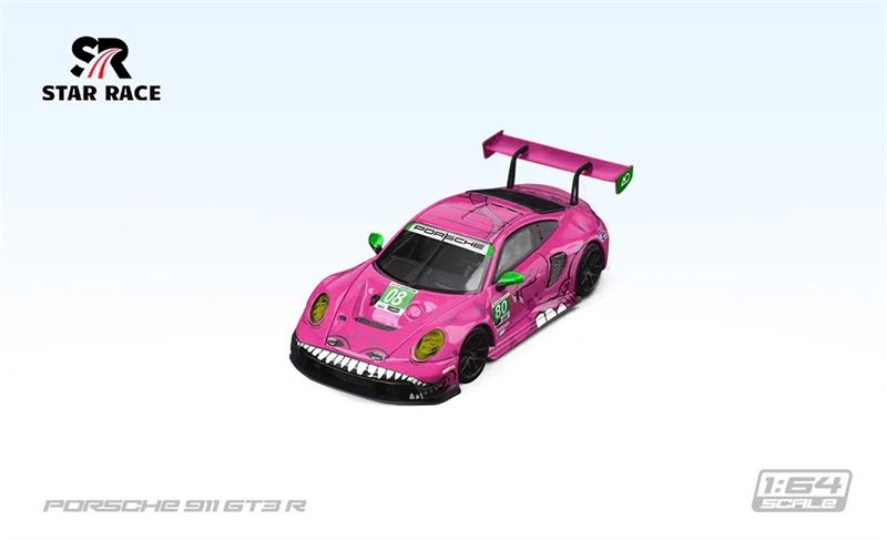 Mô hình xe Porsche 911 GT3 Tyrannosaurus pink tỉ lệ 1:64 STAR RACE SR64003