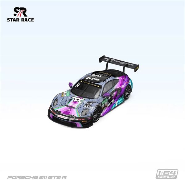 Mô hình xe Porsche 911 GT3 Racing Flying Power No.9 Bike 1:64 Star Race SR64022
