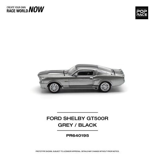 Mô hình xe Shelby Mustang GT500 in Grey / Black tỉ lệ 1:64 Poprace PR640195