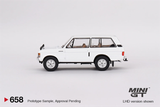  Mô hình xe Range Rover Davos White bản card tỉ lệ 1:64 MiniGT x Mijio MGT00658-MJ 