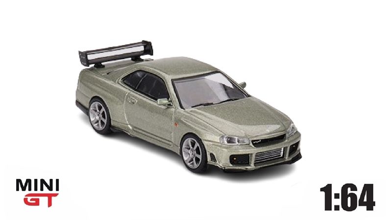 Mô hình xe ô tô Nissan Skyline GT-R (R34) Tommykaira R-z Millenium Jade tỉ lệ 1:64 MiniGT MGT00697