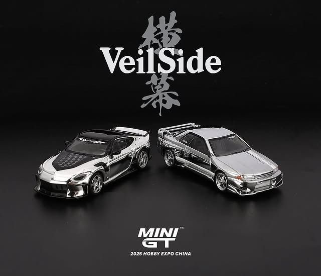 Mô hình xe VeilSide Hobby Expo China 2025 Chrome Set tỉ lệ 1:64 MiniGT MGTS0017
