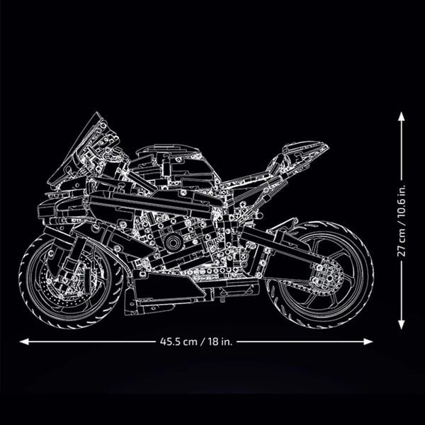 Mô hình xe mô tô lắp ghép BMW M1000RR CyberPunk Technic 1920 pcs tỉ lệ 1:5 LG027