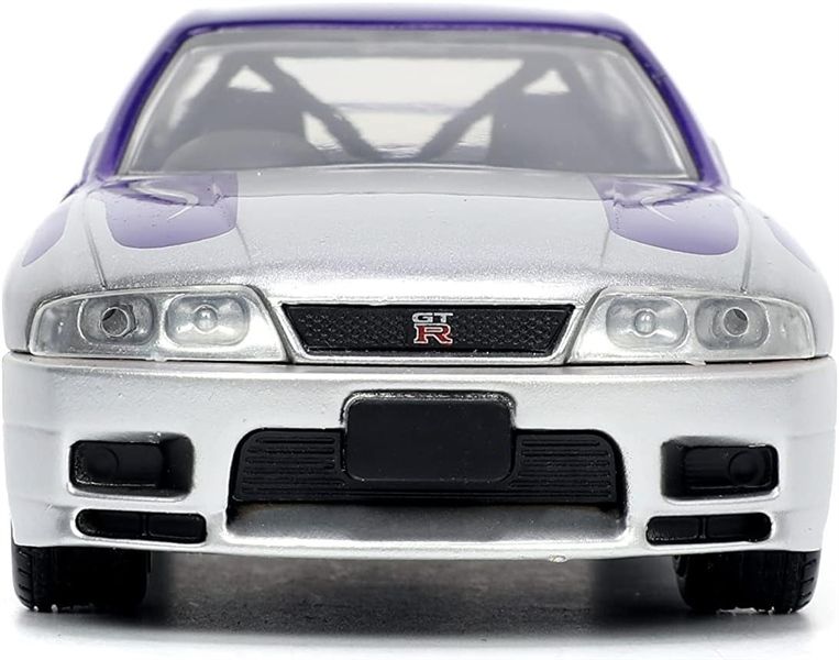 Mô hình xe Nissan Skyline GT-R BCNR33 1995 Candy Silver/Purple Fast & Furious tỉ lệ 1:32 Jada 24075