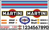  Decal nước Martini Racing 1:24 Autono1 DC502c 