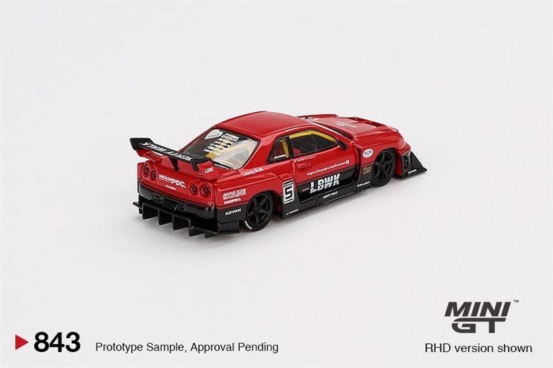 Mô hình xe Nissan LB-ER34 Super Silhouette SKYLINE Red/Black MGT00843