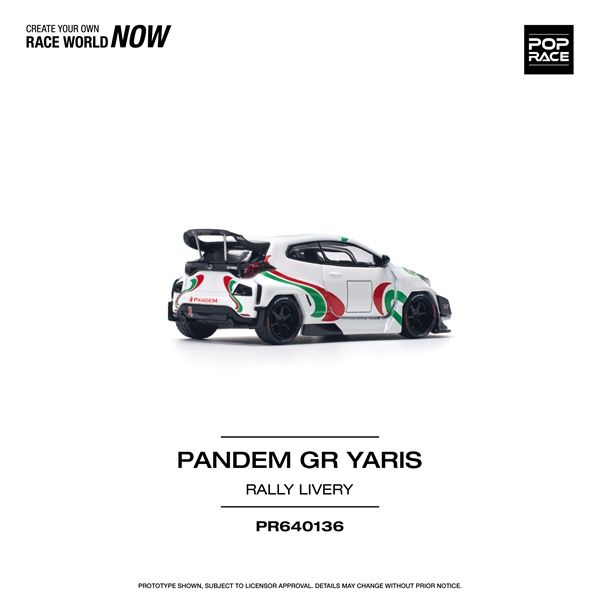Mô hình xe Pandem GR Yaris Rally Livery tỉ lệ 1:64 Poprace PR640136