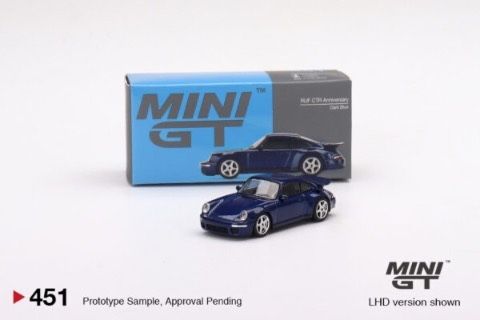 Mô hình xe RUF CTR Anniversary Dark Blue tỉ lệ 1:64 MiniGT MGT00451