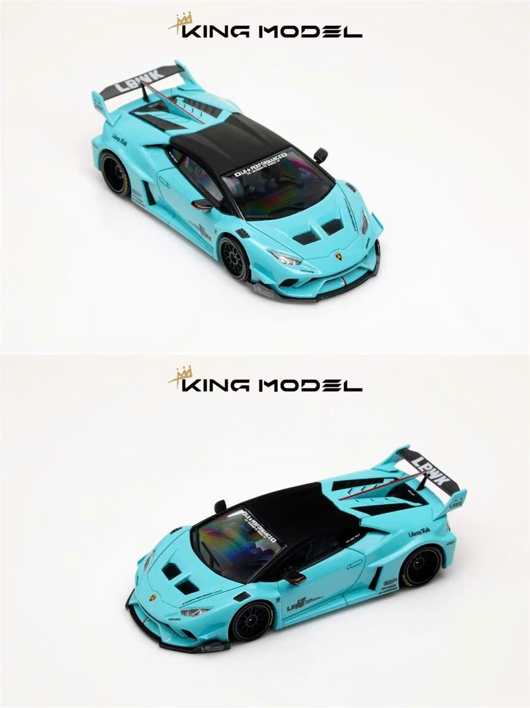 Mô hình xe Lamborghini Huracan GT EVO Liberty Walk LBWK mở được nắp máy tỉ lệ 1:64 King model OT64158