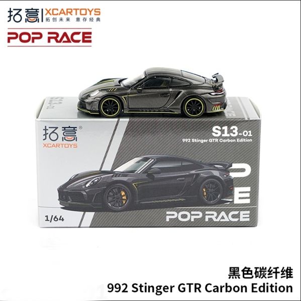 Mô hình xe Porsche 992 Stinger GTR Carbon Edition tỉ lệ 1:64 Poprace S13-01