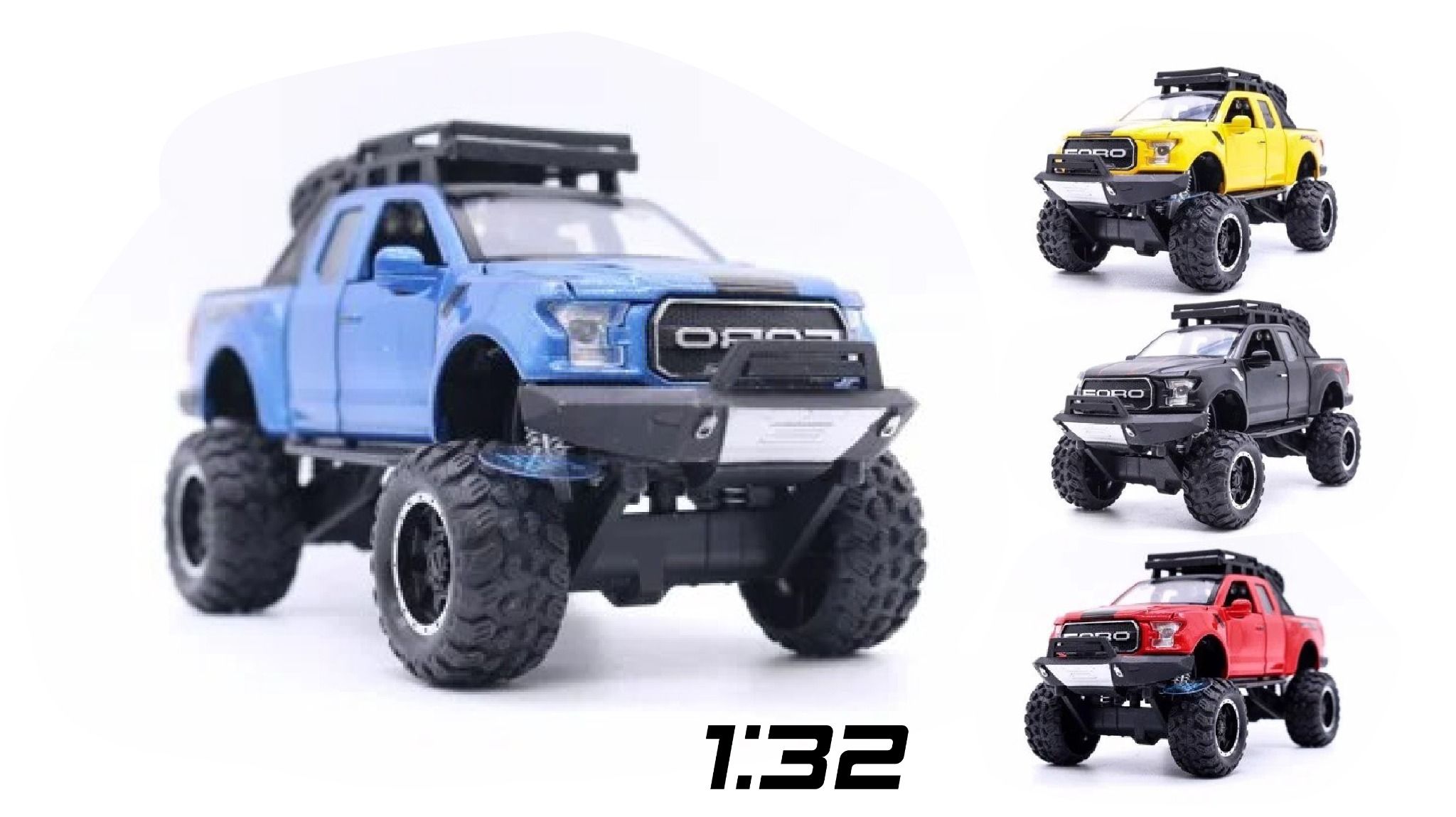 Mô hình Ford Raptor F150 Offroad tỉ lệ 1:32 Miniauto OT604